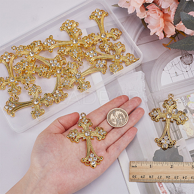 12Pcs Alloy Big Gothic Pendants ALRI-ME0001-01-1