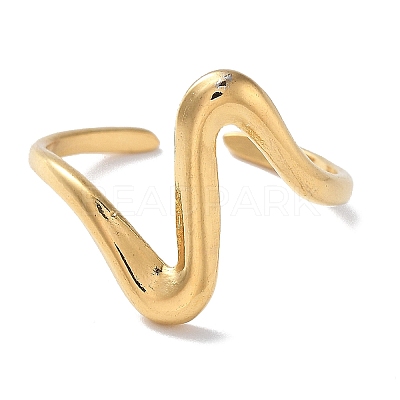 304 Stainless Steel Open Cuff Rings for Women RJEW-M020-07G-06-1