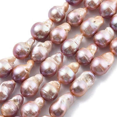Natural Nucleated Pearl Beads Strands PEAR-B004-15E-01D-1
