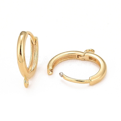 Rack Plating Eco-friendly Brass Hoop Earring Findings LS-X-KK-D075-03G-RS-1