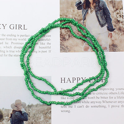 Glass Seed Rondelle Beaded Waist Beads WGC6815-02-1