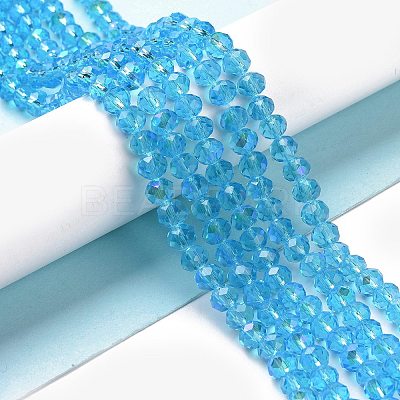 Electroplate Glass Beads Strands LS-EGLA-A034-T8mm-L03-1