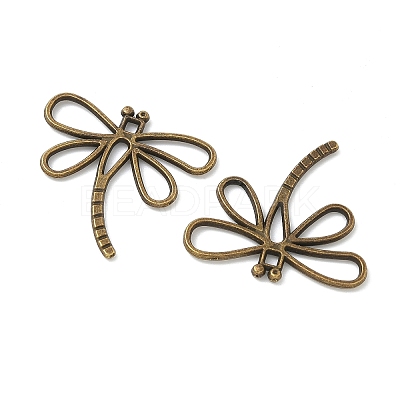 Dragonfly Tibetan Style Alloy Pendants TIBEP-R344-16AB-FF-1