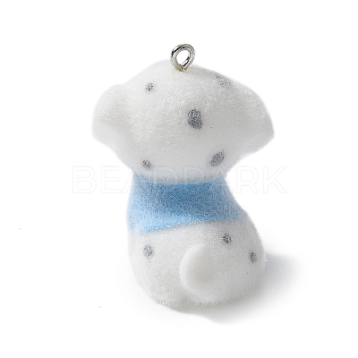 Flocky Resin Pendants FIND-A047-04P-01-1