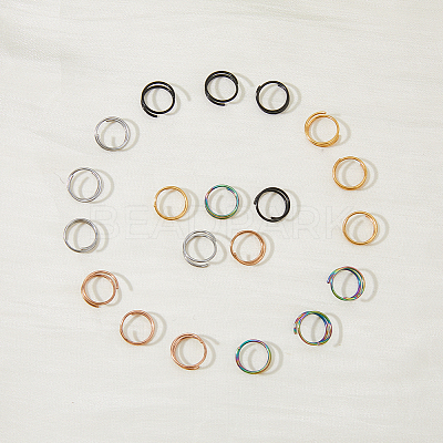 20Pcs 5 Colors 304 Stainless Steel Spiral Nose Rings Set AJEW-FI0001-01-1