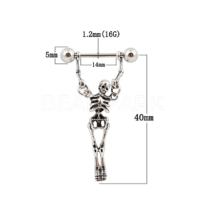 Skeleton Alloy Nipple Rings FS-WG2EDE7-01-1