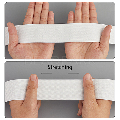5M Polyester Non-Slip Silicone Elastic Gripper Bands for Garment Sewing SRIB-GF0001-50B-02-1