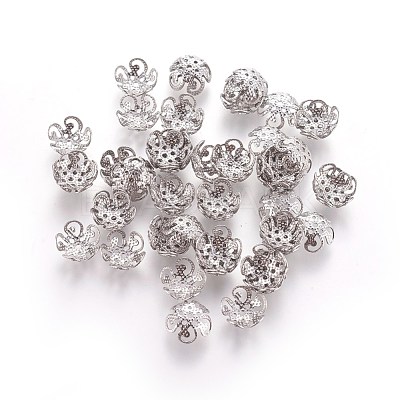 Tarnish Resistant 5-Petal 304 Stainless Steel Bead Caps STAS-M212-03A-1
