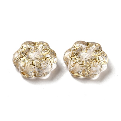 Transparent Plating Acrylic Beads X-OACR-L013-028-1