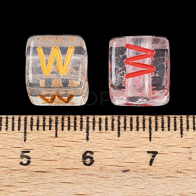Acrylic European Beads MACR-I042-01W-1