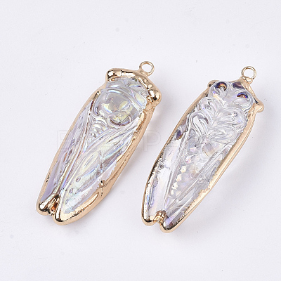 Electroplate Glass Big Pendants G-S344-49-1