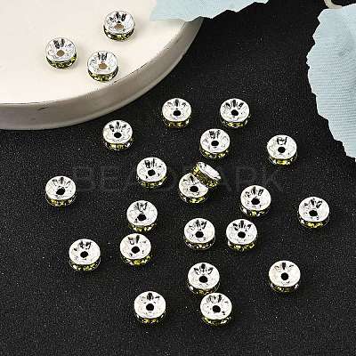 Brass Grade A Rhinestone Spacer Beads RB-A014-Z8mm-09S-1