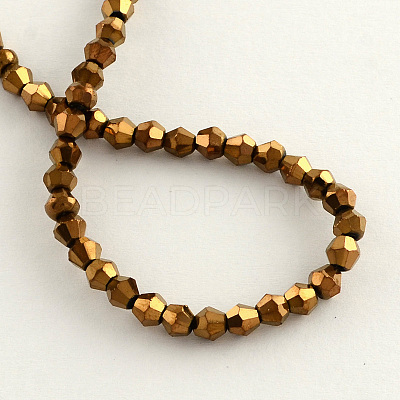 Electroplate Glass Bead Strands X-EGLA-R094-4mm-04-1
