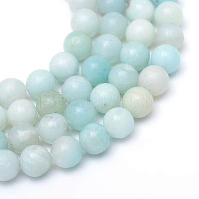 Round Natural Grade A Amazonite Bead Strands X-G-R345-4mm-16-1