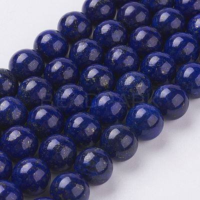 Natural Lapis Lazuli Beads Strands G-G087-12mm-1