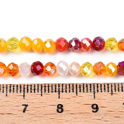 Electroplate Glass Beads Strands GLAA-T023-B16-06-1