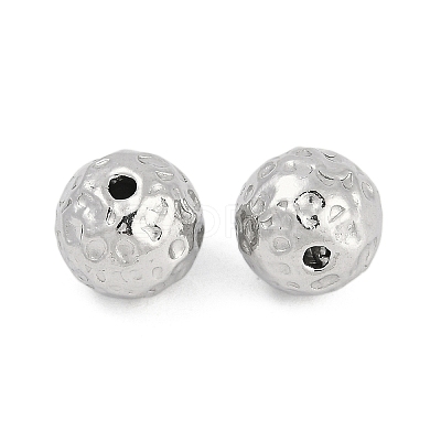 Anti-Tarnish Textured 316 Surgical Stainless Steel Beads STAS-M106-01F-P-1