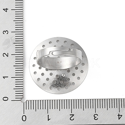 Non-Tarnish 304 Stainless Steel Sieve Ring Settings STAS-K278-06B-P-1