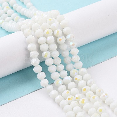 Electroplate Opaque Solid Color Glass Beads Strands LS-EGLA-A034-P1mm-L17-1