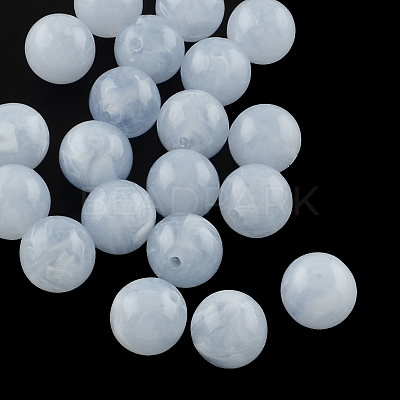 Round Imitation Gemstone Acrylic Beads OACR-R029-12mm-31-1