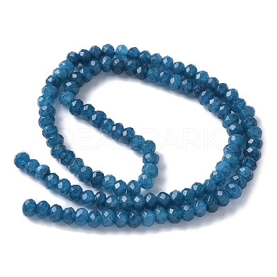 Dyed Natural Malaysia Jade Rondelle Beads Strands X-G-E316-2x4mm-54-1