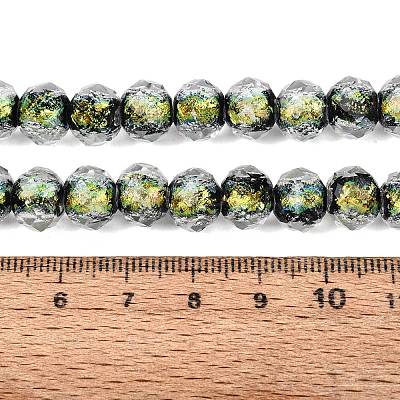 Handmade Foil Glass Lampwork Beads Strands DICH-T023-02C-1