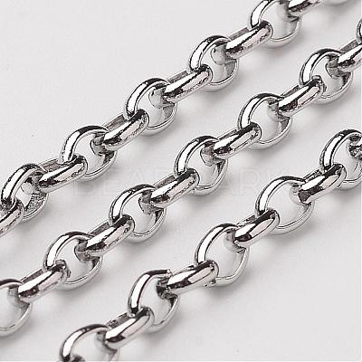 Tarnish Resistant 304 Stainless Steel Rolo Chains CHS-K002-01A-1