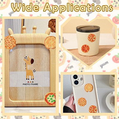 30Pcs 5 Styles Resin Imitation Pizza RESI-CJ0005-27-1