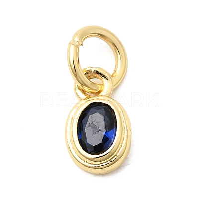 Brass Cubic Zirconia Charms KK-G554-02A-02-1