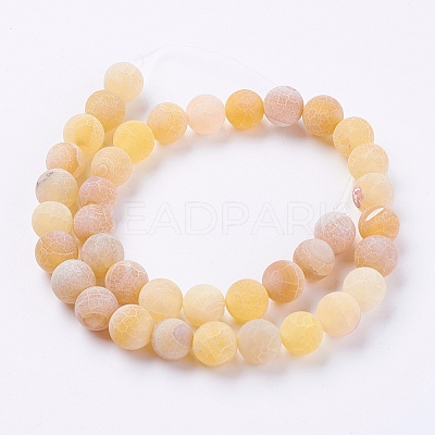 Natural Weathered Agate Beads Strands G-G589-8mm-02-1