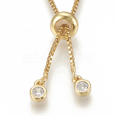 Adjustable Brass Necklace Making KK-Q746-002G-1