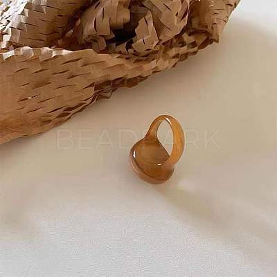 Oval Resin Finger Rings for Women WG60A90-01-1
