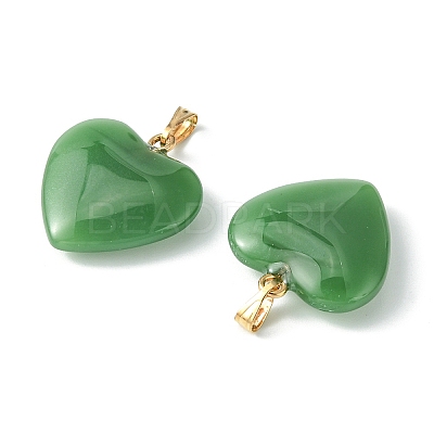 Imitation Jade Glass Pendants GLAA-YW0003-01A-1