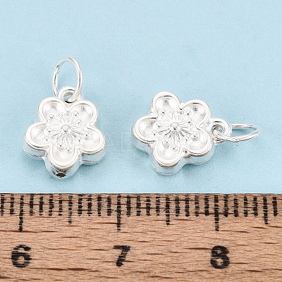 925 Sterling Silver Flower Charms STER-T008-29S-1