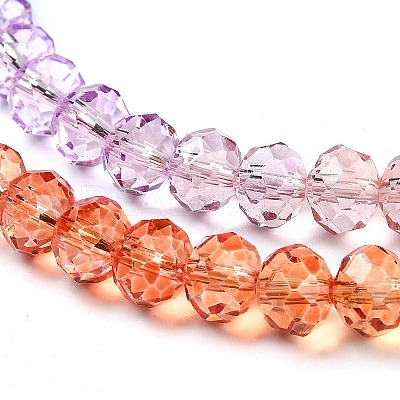Transparent Painted Glass Beads Strands DGLA-A034-T6mm-A12-1