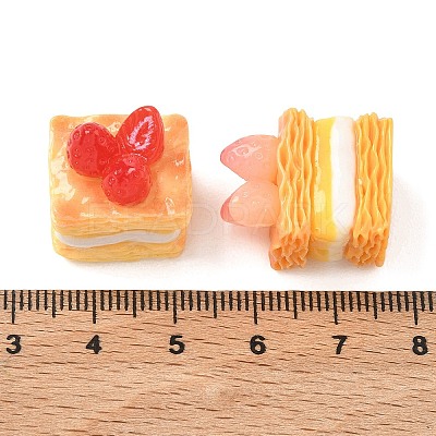 Opaque Resin Cabochons RESI-F072-08-1