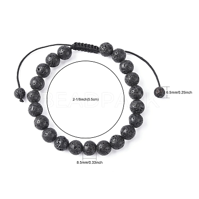 Adjustable Nylon Cord Braided Bead Bracelets BJEW-F308-55G-1