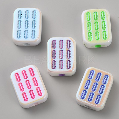 UV Platinum Opaque Acrylic Beads MACR-WH20001-26A-1