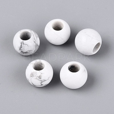 Natural Howlite European Beads G-Q602-09A-06-1