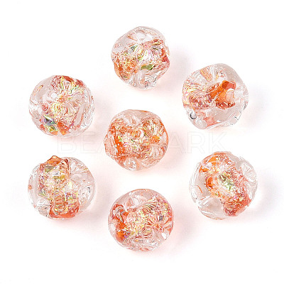 Handmade Foil Lampwork Beads FOIL-T007-01D-1