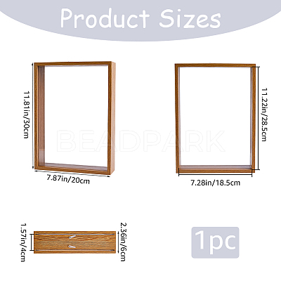Rectangle Wood Photo Frame Stand AJEW-WH20003-11B-1