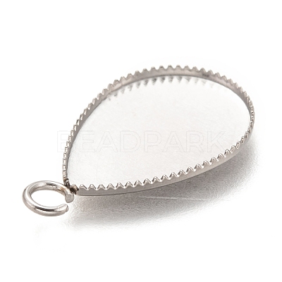 Non-Tarnish 304 Stainless Steel Pendant Cabochon Settings STAS-I176-06A-1