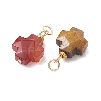 Natural Mixed Stone Pendants PALLOY-JF05432-1