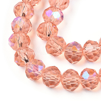 Electroplate Glass Beads Strands EGLA-A034-T8mm-L24-1