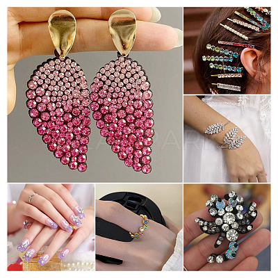 Pointed Back Glass Rhinestone Cabochons RGLA-YS0001-04C-1