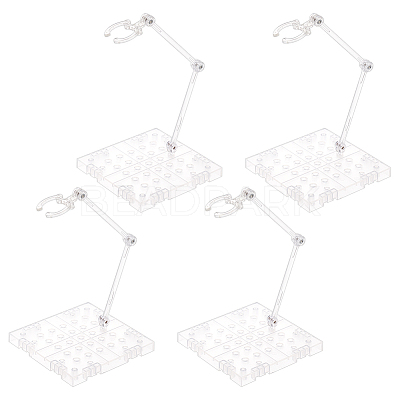 Plastic Model Assembled Action Figure Display Holders ODIS-WH0038-10-1
