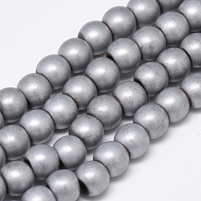 Electroplate Non-magnetic Synthetic Hematite Beads Strands G-Q486-87E-1