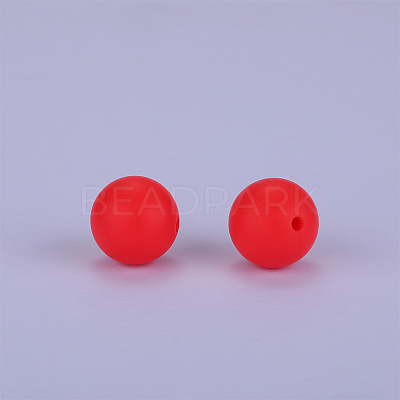 Round Silicone Focal Beads SI-JX0046A-131-1