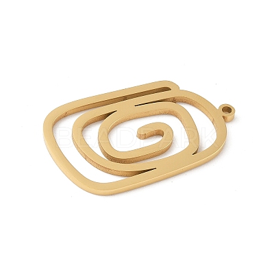 304 Stainless Steel Pendants STAS-G355-08B-G-1