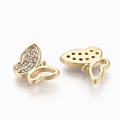 Brass Micro Pave Clear Cubic Zirconia Charms RJEW-T063-37G-NF-1